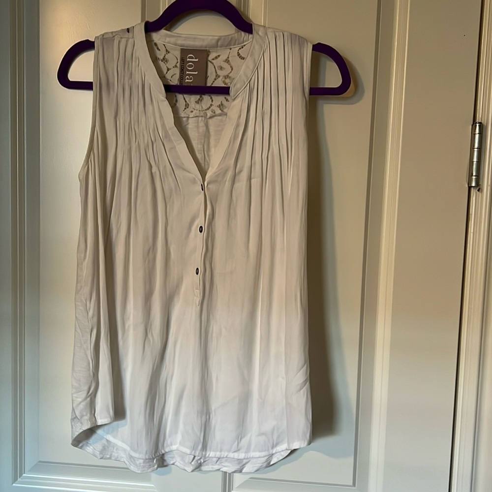 Dolan left Coast collection top, cream, size S/M